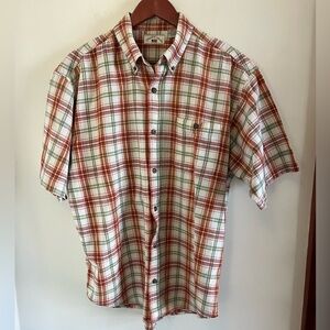 Country Seat Short Sleeve Cotton Plaid Button Down Shirt
